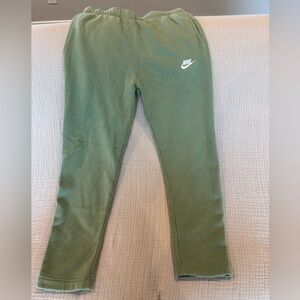 Nike Mens Olive Joggers with White Swoosh Small